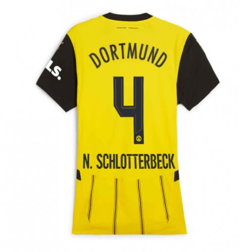 Dres Borussia Dortmund Nico Schlotterbeck #4 Domaci za Žensko 2024-25 Kratak Rukav